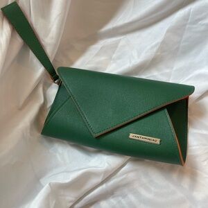 Green Clutch Wristlet